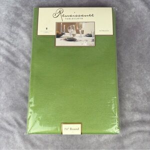 Renaissance 70" Round Lime Green Tablecloth